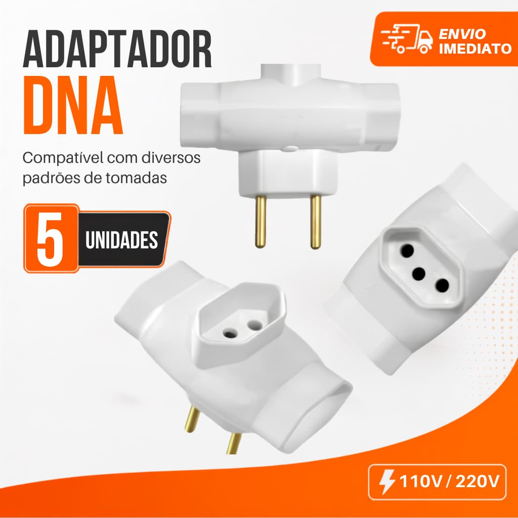 Adaptador Tripolar DNA Tomada 10A 20A Novo Padrão Resistente Pino Maciço