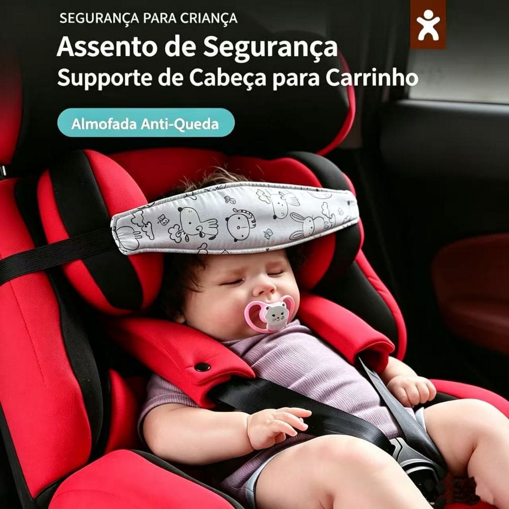 Faixa Apoio Suporte Cabeça Bebe Conforto Cadeirinha Carro Apoio Cabeça Suporte Dormir Cinta