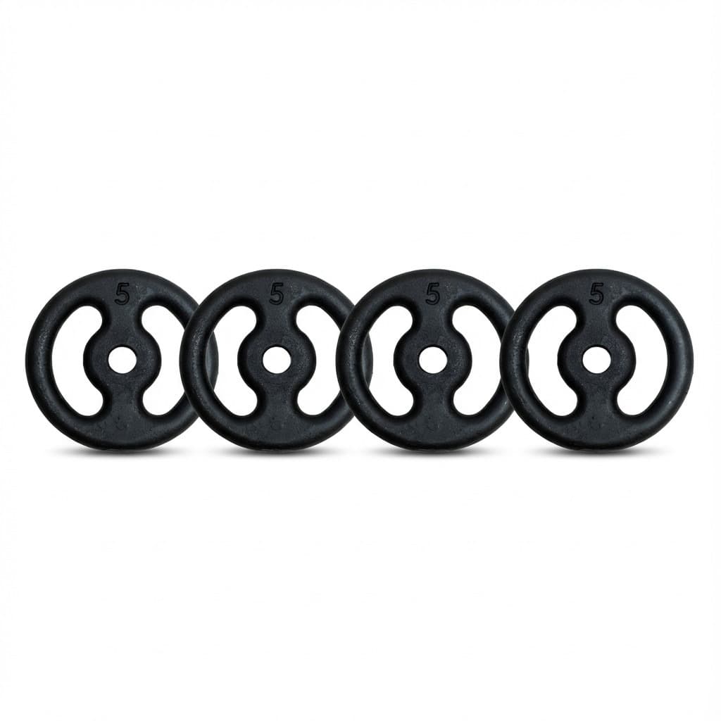 Kit 4 Anilhas 5Kg Halter Anilha Peso Academia Musculação Henvifer Crossfit Funcional Fisioterapia Muscular Força