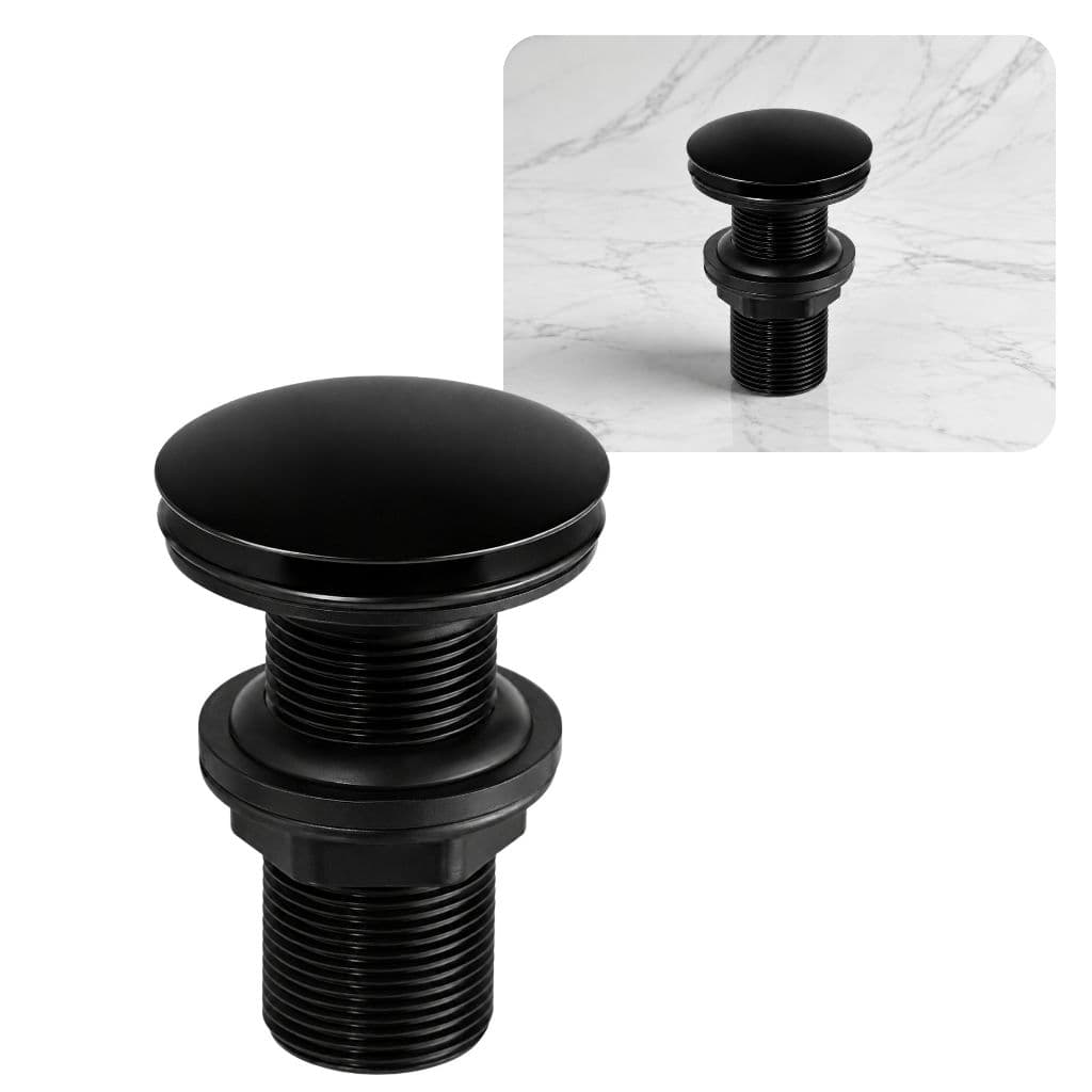 Valvula Click Lavatório Preto Para Cuba Pia De Abs 7/8