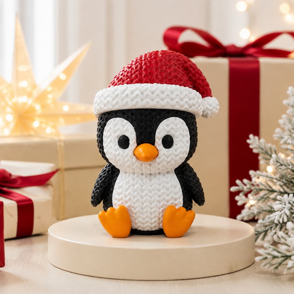 Pinguim Natalino Decorativo Mini Enfeite de Natal para Mesa Presente Criativo Decoração Minimalista
