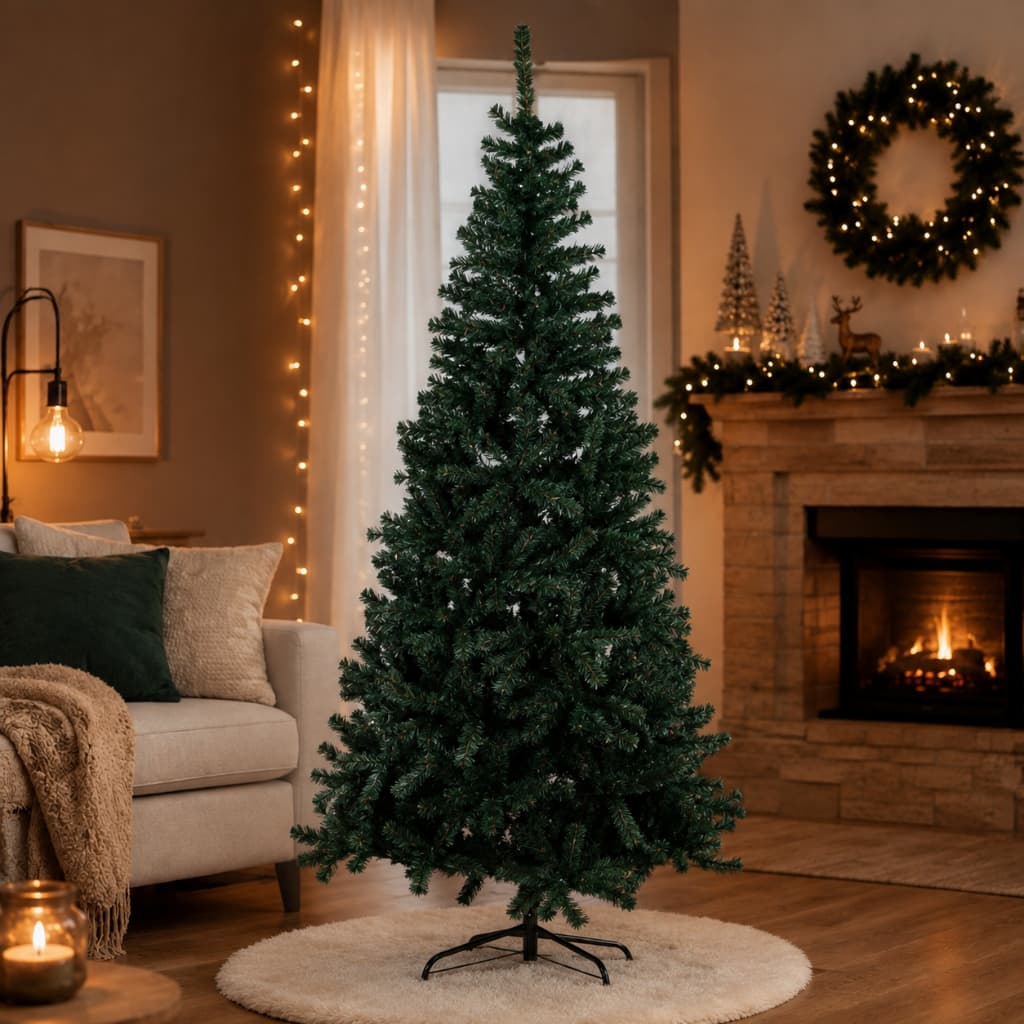 Árvore de Natal Pinheiro Verde Grande Volumosa 1,50m 1,80m 2,10m 2,40m Até 1400 Galhos