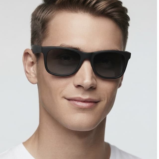 Óculos de Sol Estilo Justin Quadradinho Acetato Preto Marrom Azul Masculino Promoção Diversas Cores