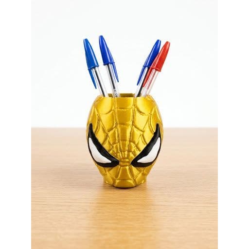 Porta Canetas Homem Aranha 3D Lápis Escritório Escrivaninha Enfeite Geek  Porta Canetas Lápis Spider Man Impressão 3D De