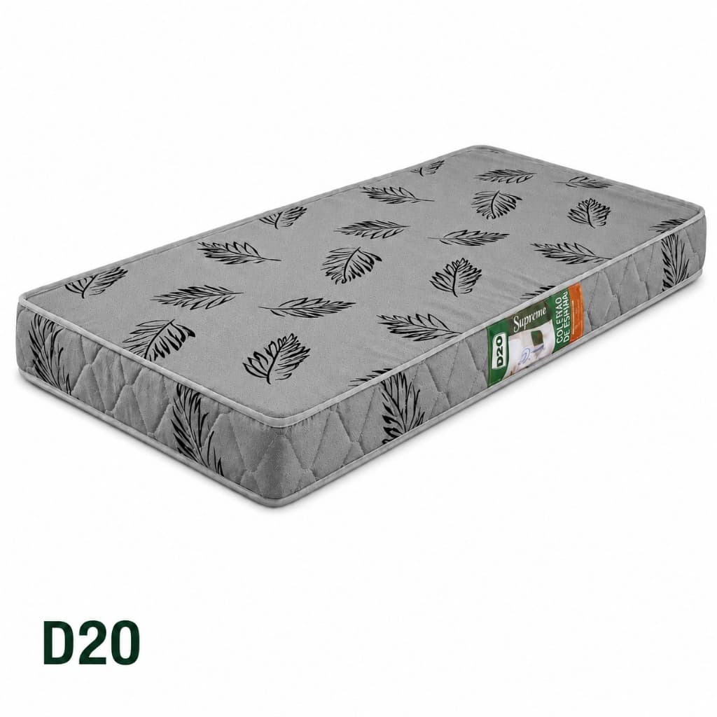 Colchão Solteiro Espuma D20 188x88x12 Bordado Premium Antiácaro Cama Solteiro Beliche Despumalar