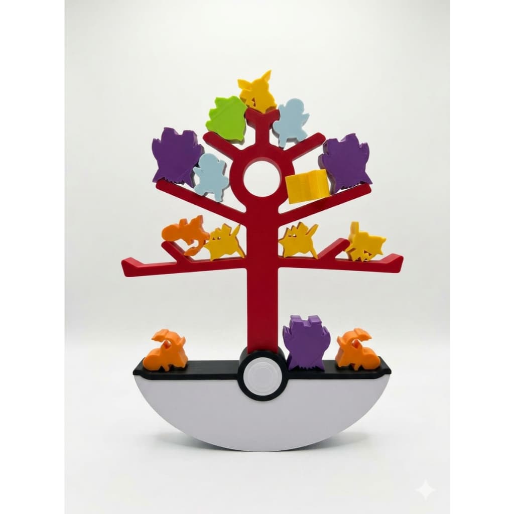 Jogo De Equilibrio Pokemon Torre Pokebola Brinquedo Infantil