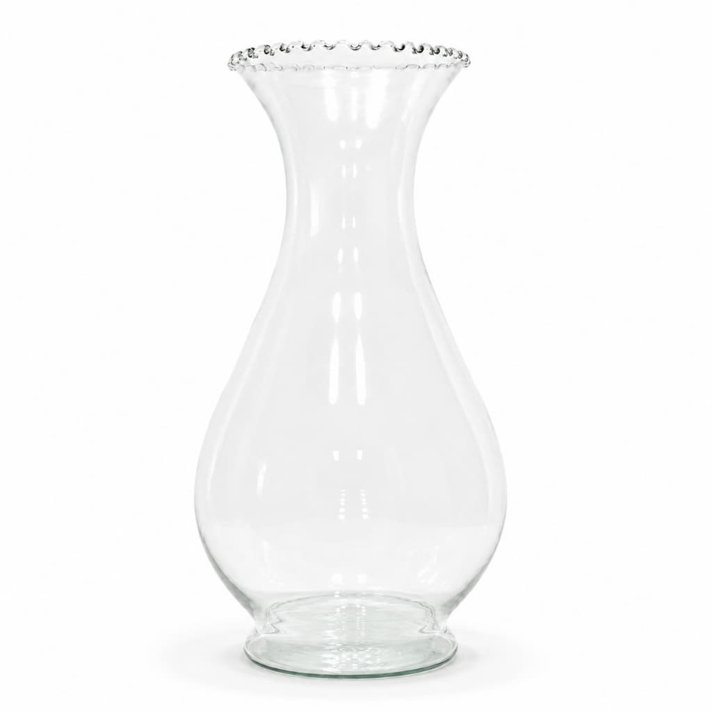 Vaso de Vidro Grande Mediterrâneo Decorativo Arranjo Ambientação Ornamentação Centro de mesa Enfeite Decoração Premium