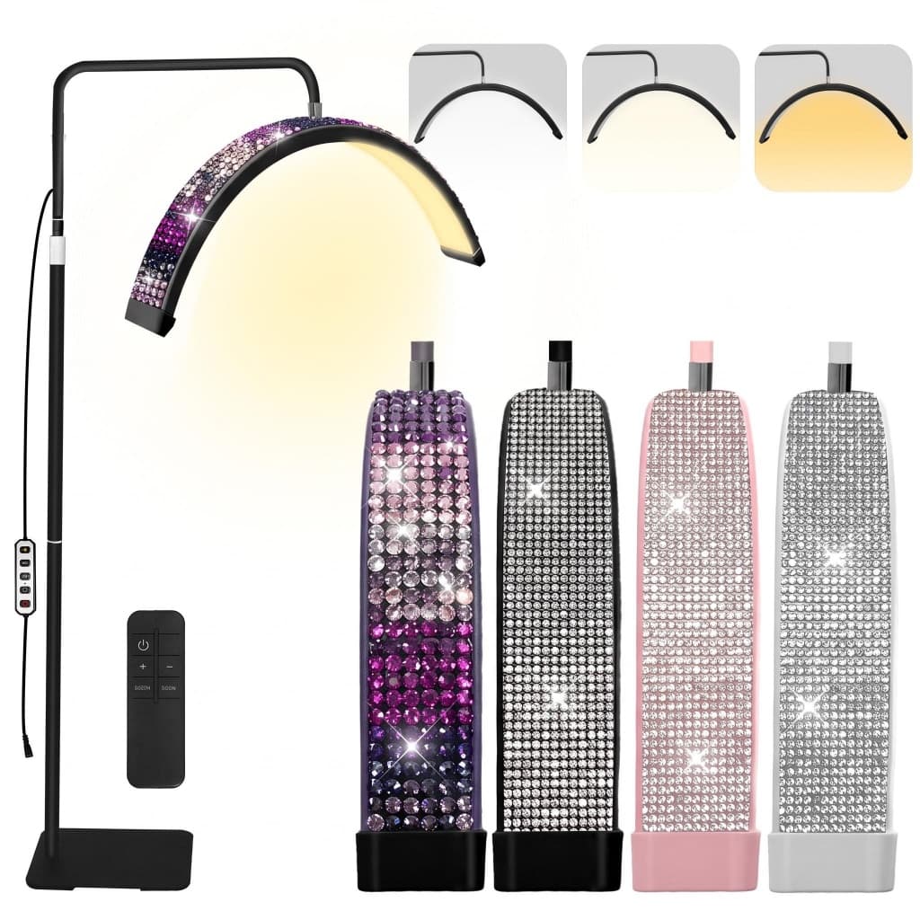 40W Half Moon LED Light with Diamante– Professional for Makeup Aesthetics and Salon