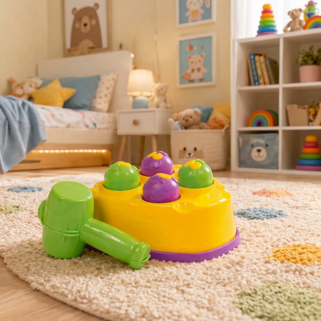 Brinquedo Interativo Infantil com Martelo – Jogo Rata Tuff Bate Bate Martelo Educativo