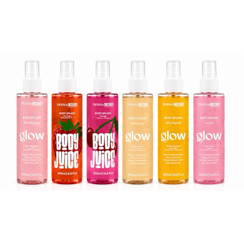 Body Splash Glow 200ml Feminino – Colônia Perfumada com Vitamina E