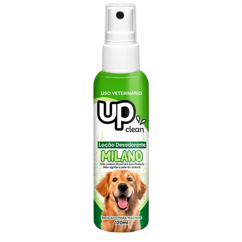 Loção Desodorante para Machos Milano 120ml Up Clean Perfume Pet Cães e Gatos