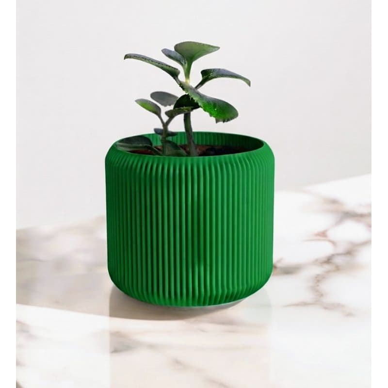 Vaso Canelado Decorativo para Plantas e Suculentas | Vaso Cachepô Moderno KIT com 3 Vasos 12,7,6 cm interno