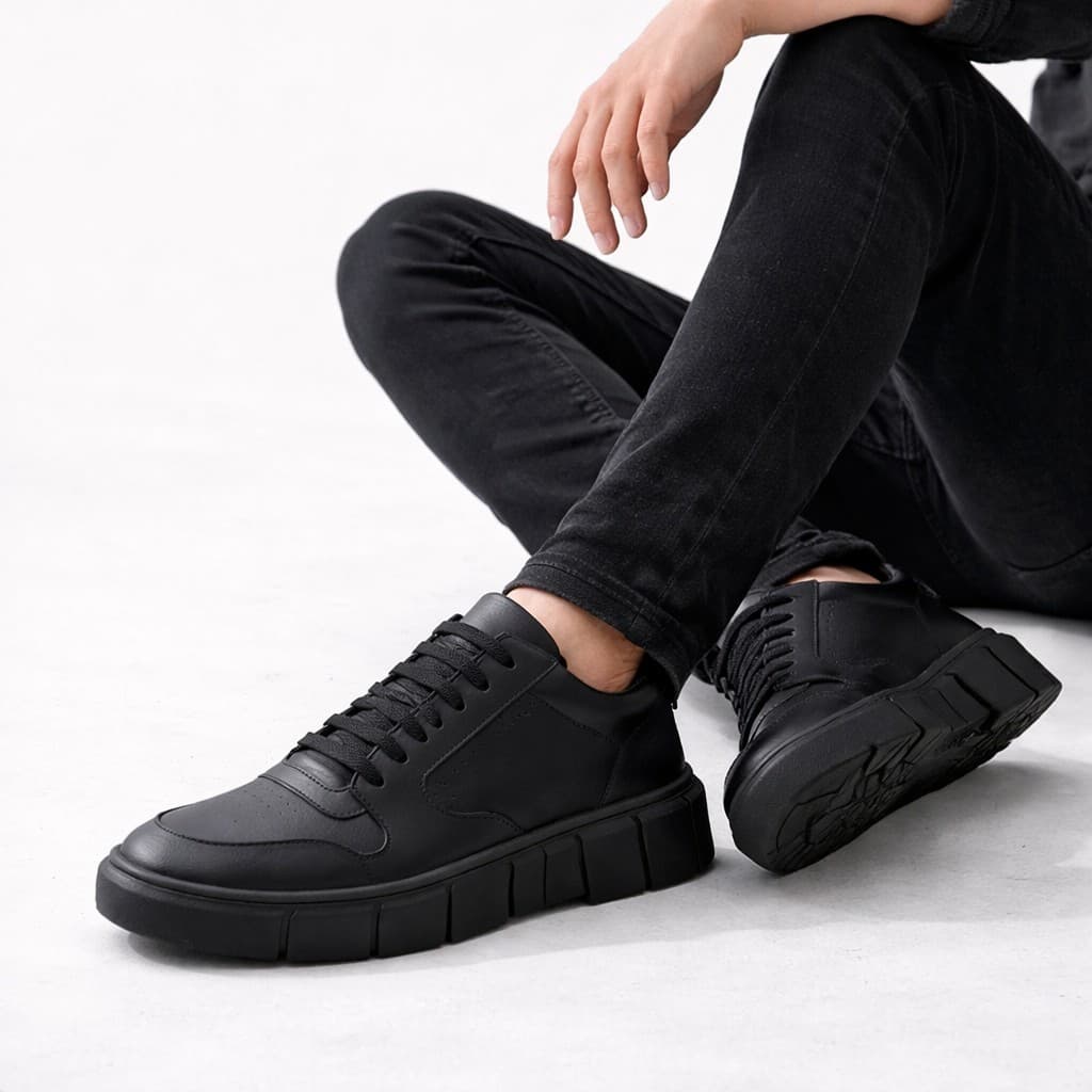 Tênis Masculino Casual Moderno Sola Alta Básico Urbano Confortável