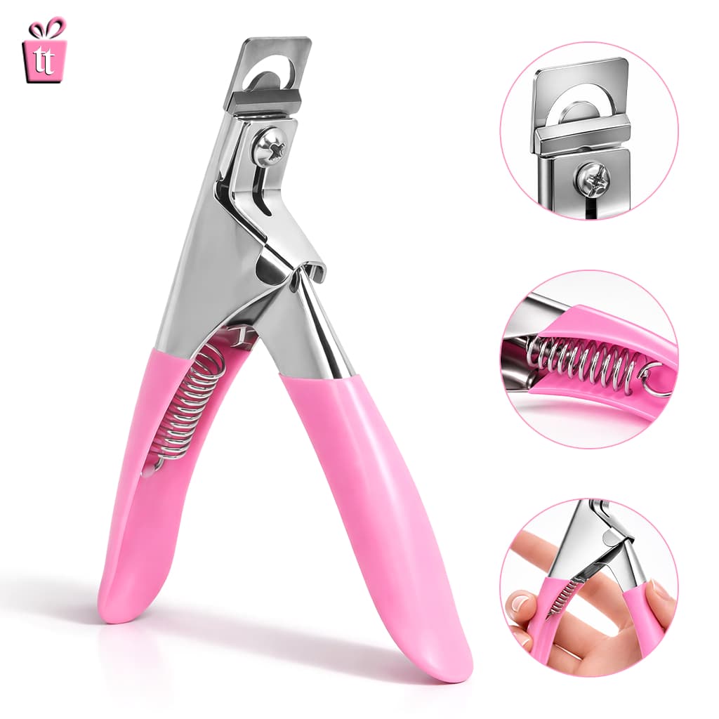 Alicate Cortador de Unhas Tips Postiça Acrigel Alongamento Profissional de Unha