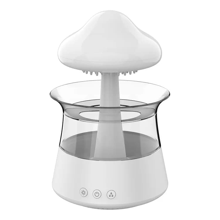 Umidificador Nuvem de Chuva e Cogumelo – Luminária e Aromaterapia Relaxante