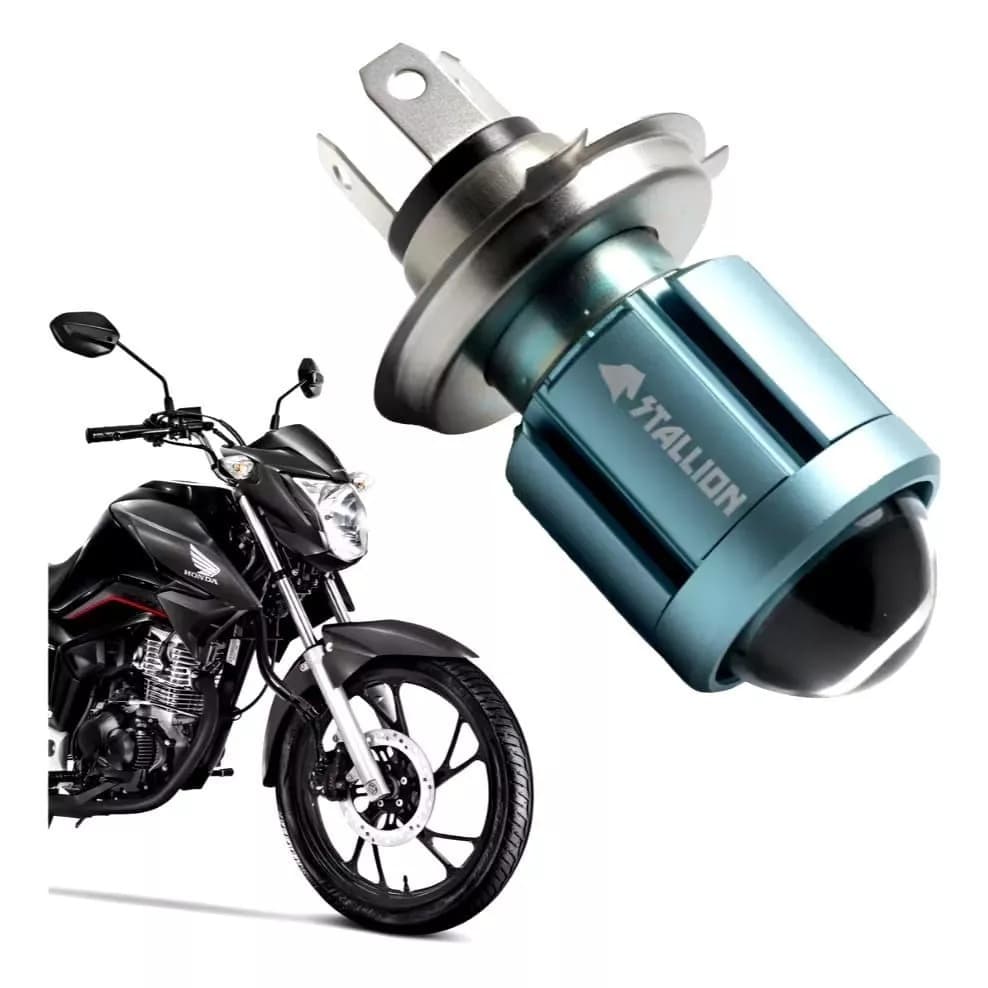 Lâmpadas De Farol De Motocicleta H4 LED Olho de Peixe 6500K CG Titan Lande