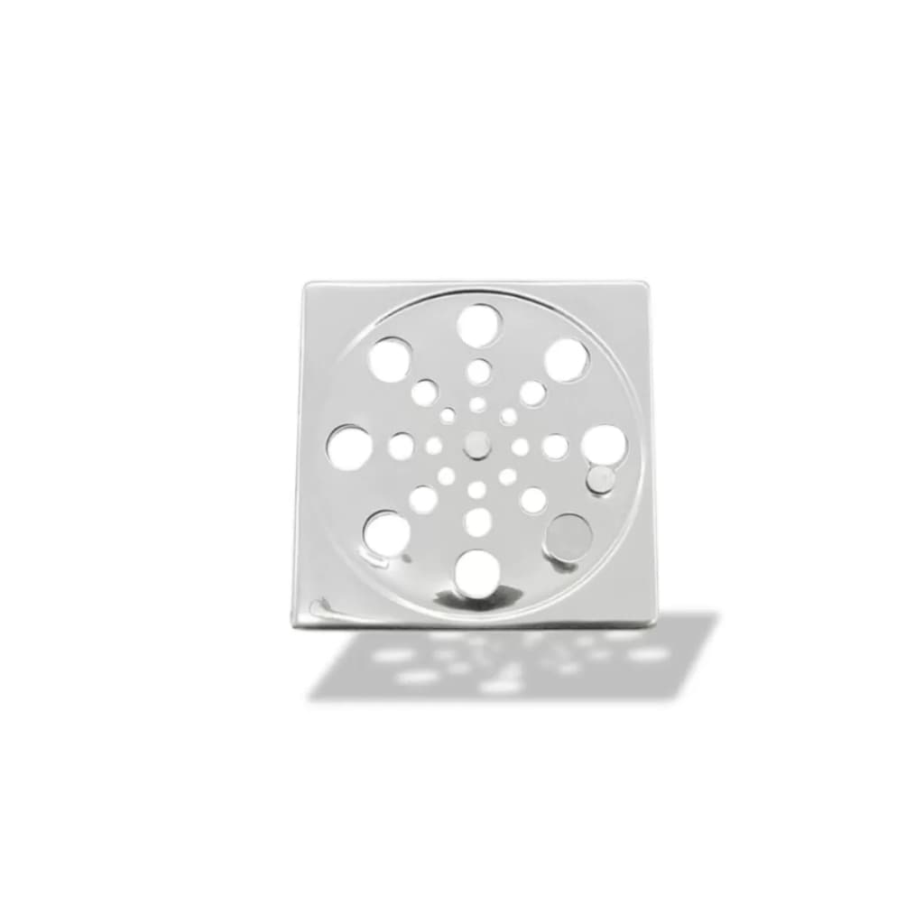 Ralo Inox Grelha Quadrada 10x10cm Abertura e Fechamento do Fluxo
