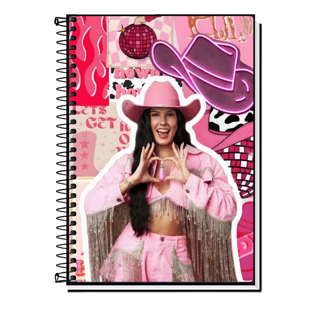 Caderno Escolar Boiadeira | Ana Castela | Sertanejo - Capa Dura & Espiral Resistente 1, 10, 15 e 20 Matérias