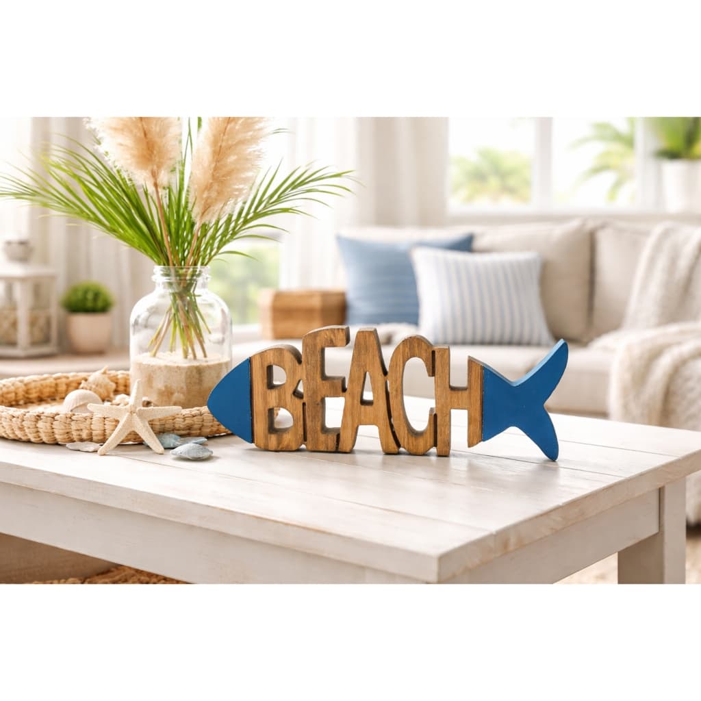 Enfeite Beach Azul Marinho Decoração Náutica de Mesa