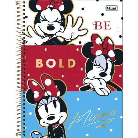 CADERNO CD UNIV MINNIE CORE 10M 160FLS