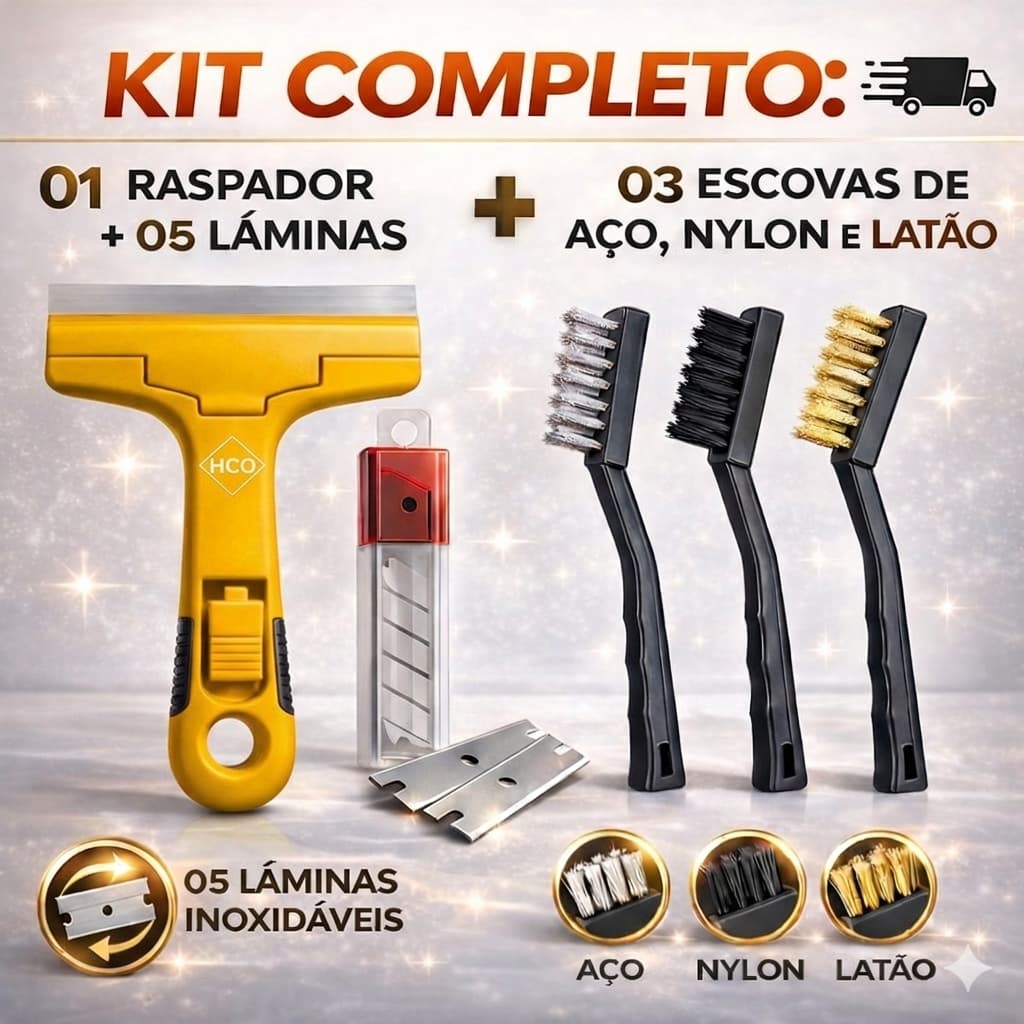 1 ou 2 Estilete Raspador + 20 Laminas Limpa Box Piso Vidro Cerâmica Azulejo