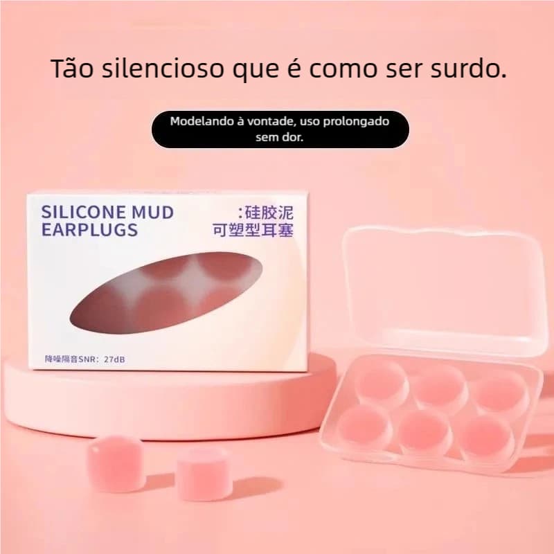 Protetor Auricular Ouvido - Tampão Anti-Ruído para Dormir Tranquilamente