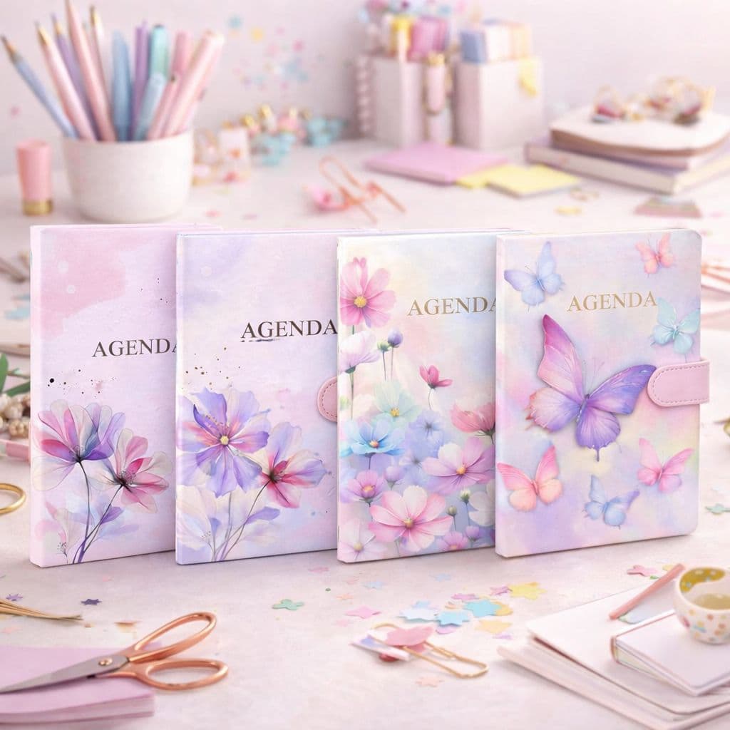 Agenda Permanente Executiva Com Fecho Imã Elegante Fofa e Elegante