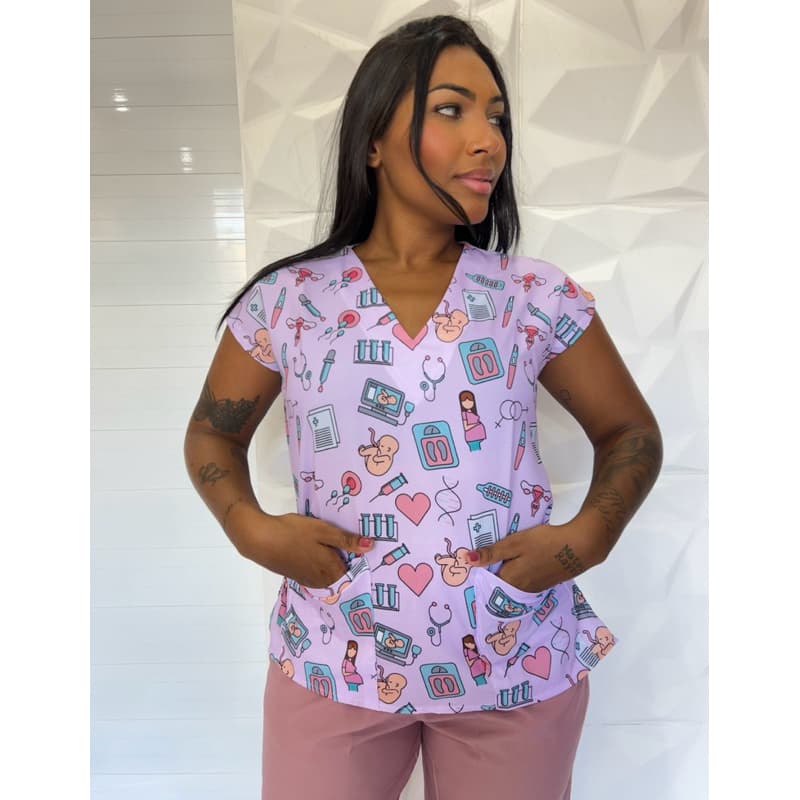 Scrub Conjunto Pijama Cirúrgico/Hospitalar (OBSTETRA ref: 21)Conforto, Qualidade e Durabilidade