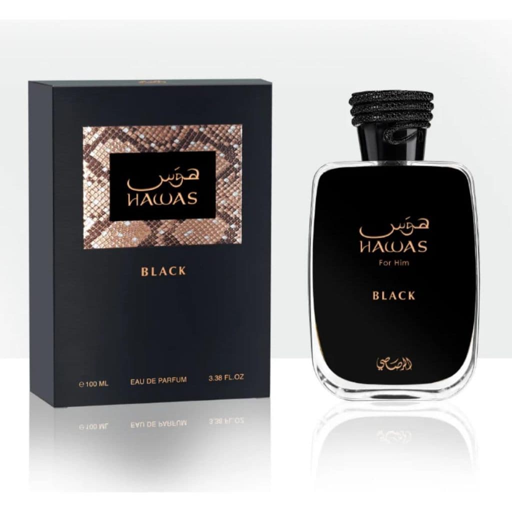 Perfume Hawas Black Rasasi 100 ml Perfume Aromático Frutado Masculino