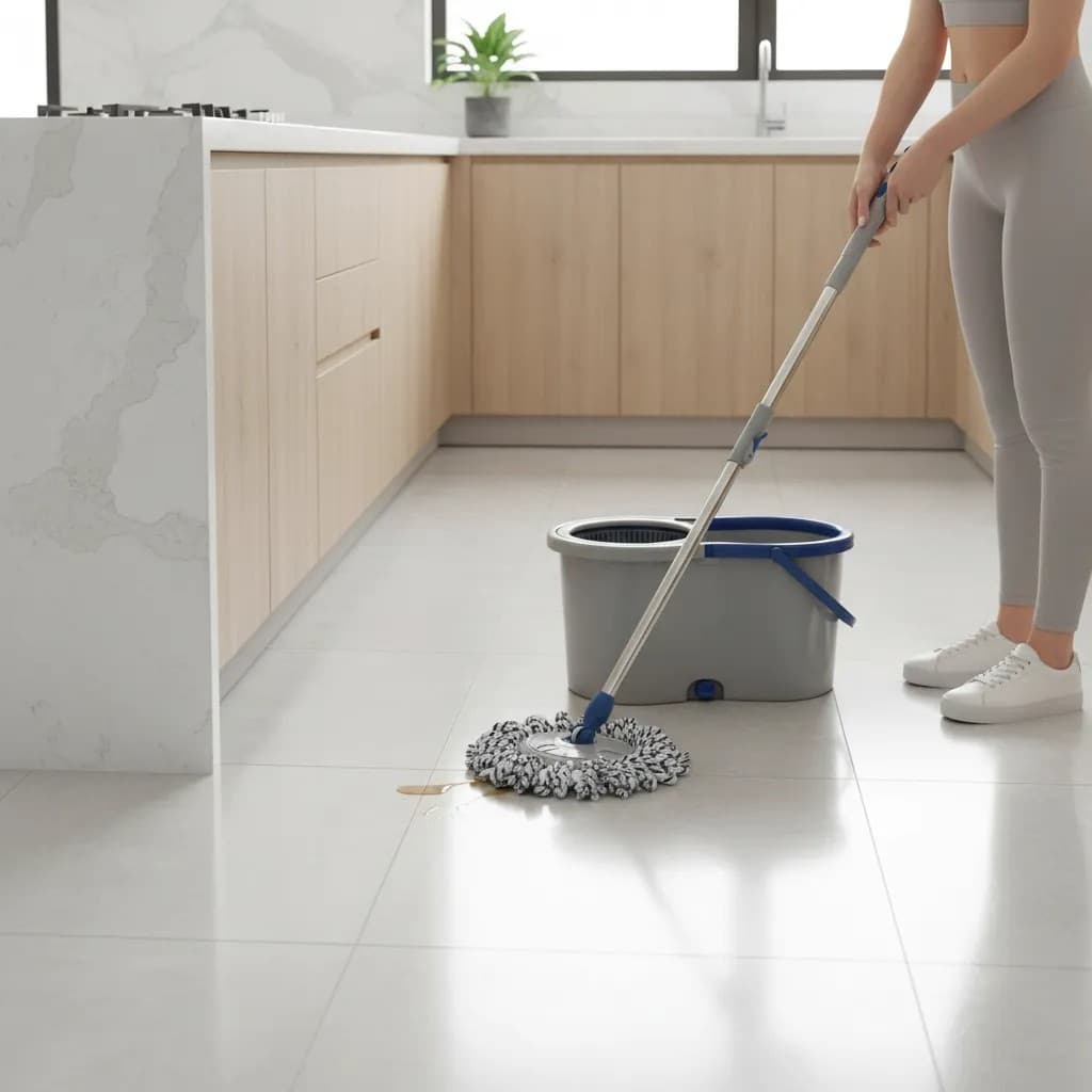 Mop Giratório Com Balde 13 Litros Esfregão 360 Graus Com Alça Reforçada Microfibra Limpeza Prática Piso Sortido + Refil