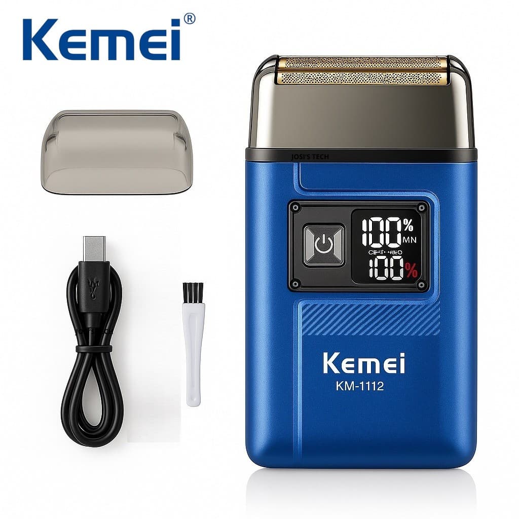 Maquina de Barbear Acabamento Pezinho aparador de pelos shaver kemei original 8000rpm visor lcd
