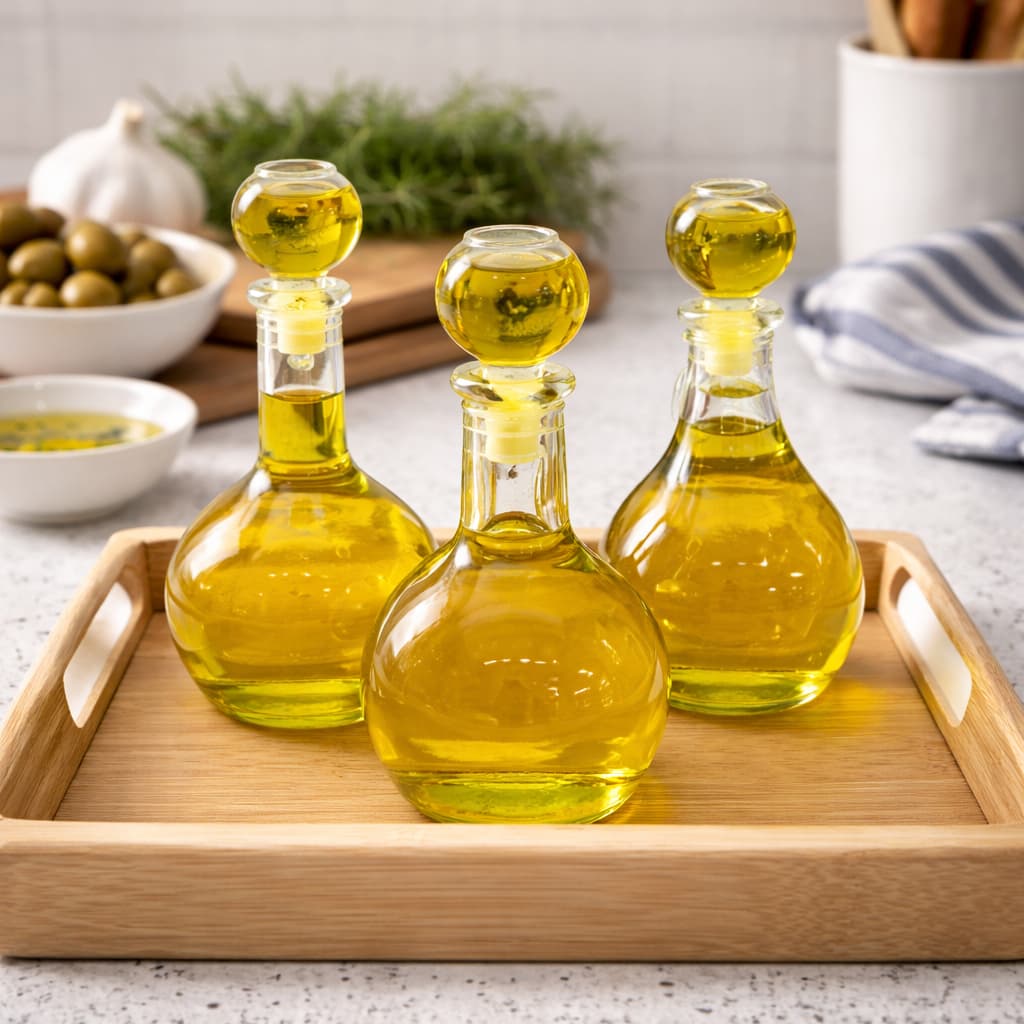 Galheteiro de vidro com Tampa ideal Para azeite óleo ou vinagre LSA Galheteiro de Mesa Restaurante Cozinha Mesa Posta