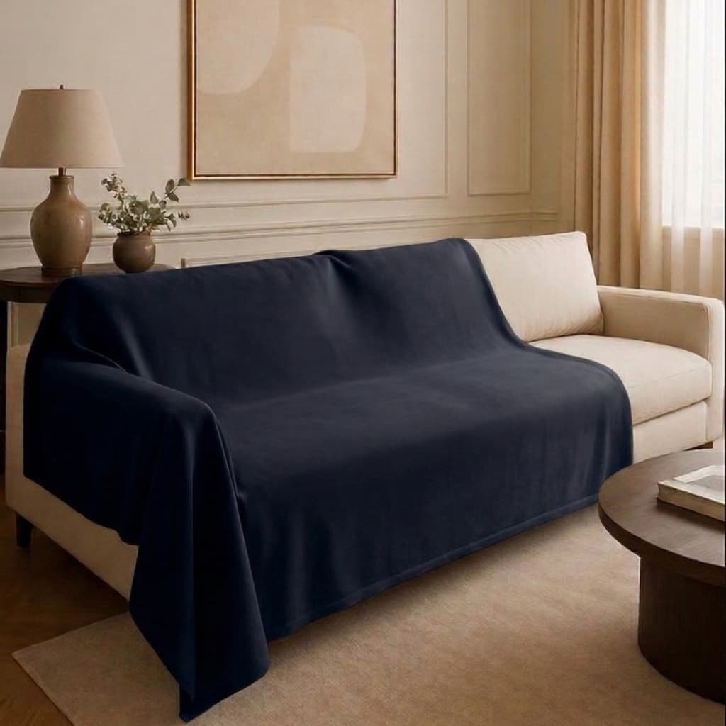 Manta Para Sofá Luxo Gigante Decorativa Cores Neutras para Cama e Poltrona Luxo Cores Neutras e Modernas