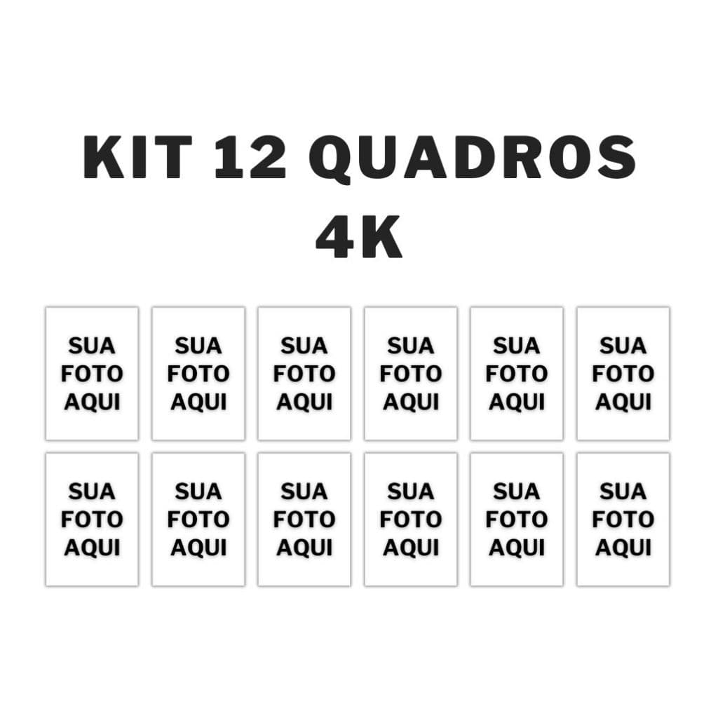 Kit com 12 Quadros decorativos personalizados com sua foto
