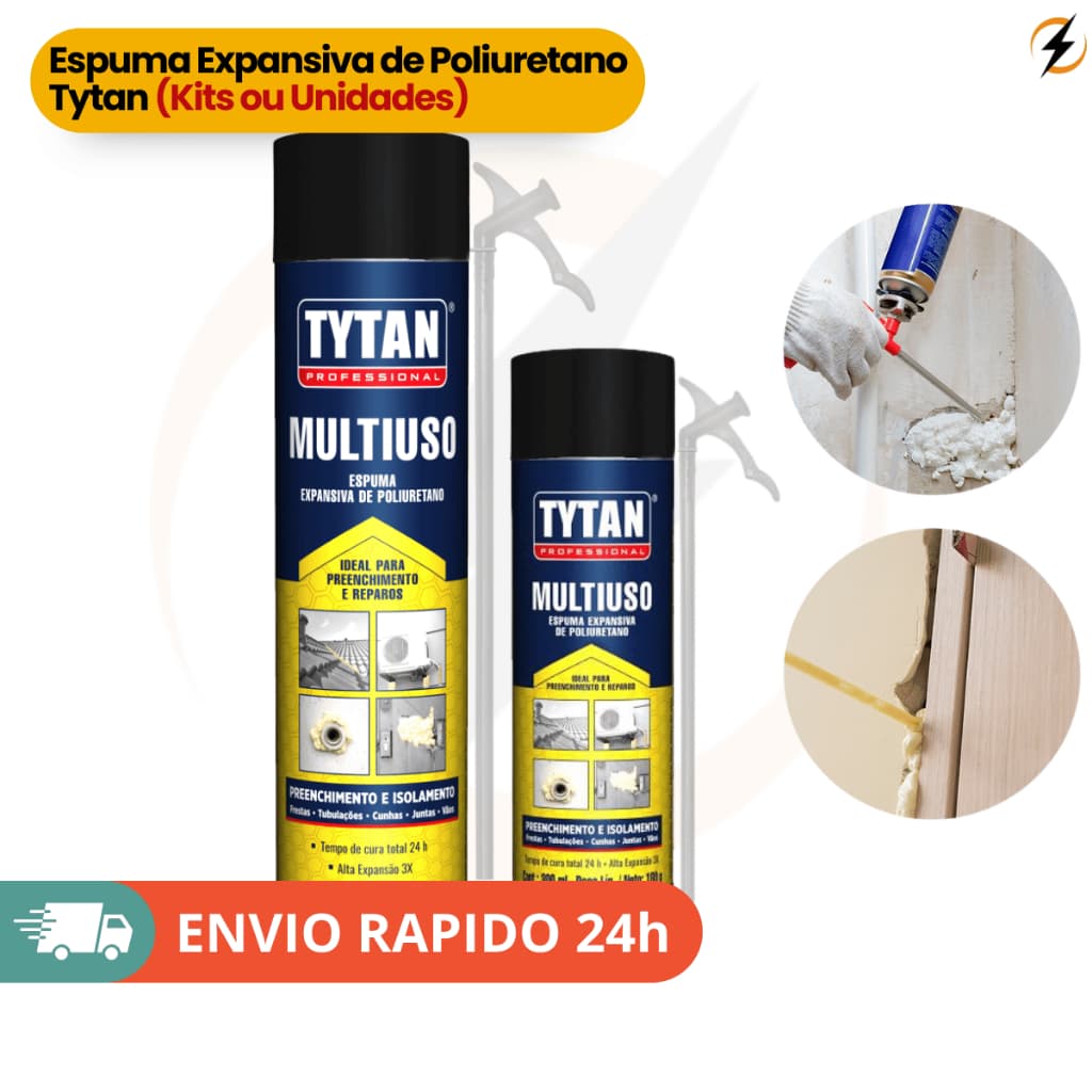 Espuma Expansiva de Poliuretano Tytan | Fixação e Vedação (Kits ou Unidades)