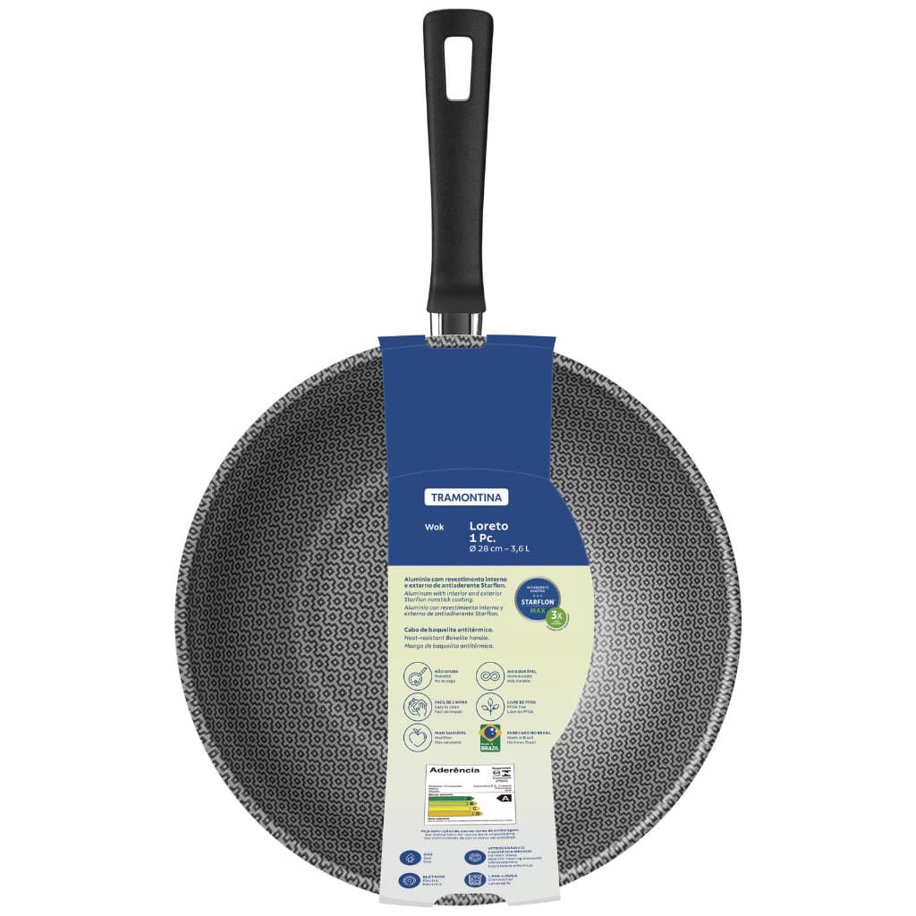 Frigideira Wok Tramontina Loreto Vermelho 28 cm 3,6 L