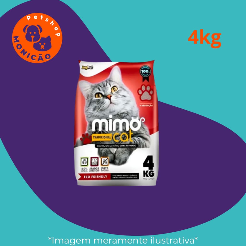 Areia Mimo Cat Natural, Anti odores e Absorve Muito.