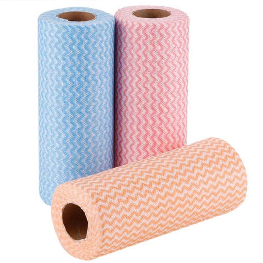 Kit 3 Rolos Pano Multiuso tipo Perfex Antibacteriano/Bactericida 15 metros- Várias cores