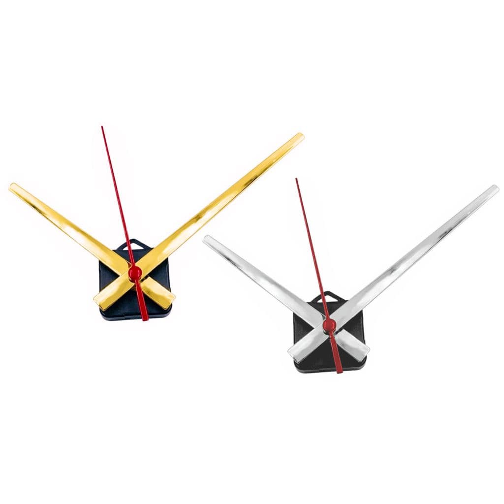 kit 5 Máquinas de Relogios + Ponteiros Gigantes Big Bang Dourado ou Prata + Chave p/ Montagem