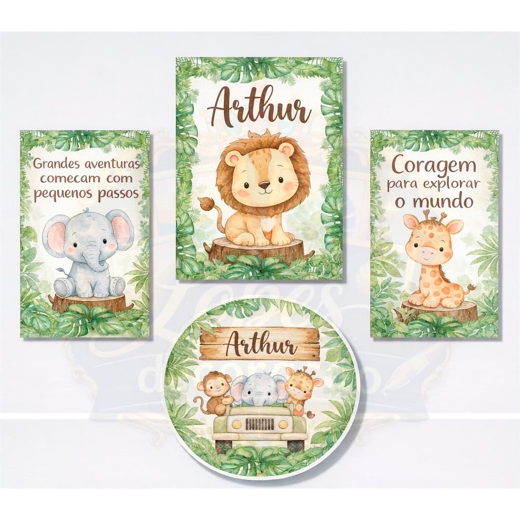 Quadro Decorativo nome personalizado frases decoração infantil menino menina