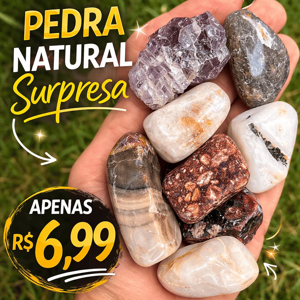 Pedra Natural grande Surpresa Cristais Naturais Energia Espiritual Escolha do Universo