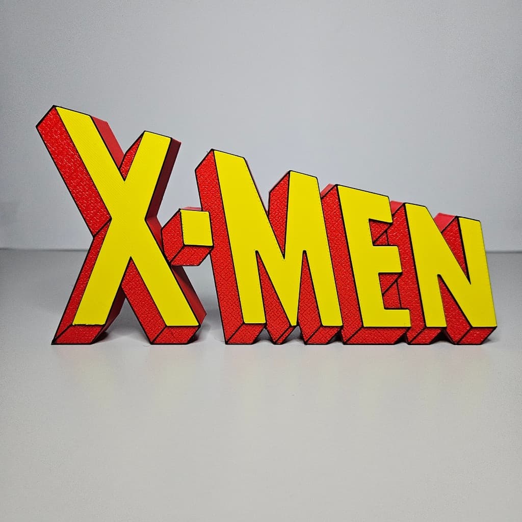 Letreiro X-Men 3D Decorativo | Logo Geek para Setup Gamer, Quarto e Colecionadores
