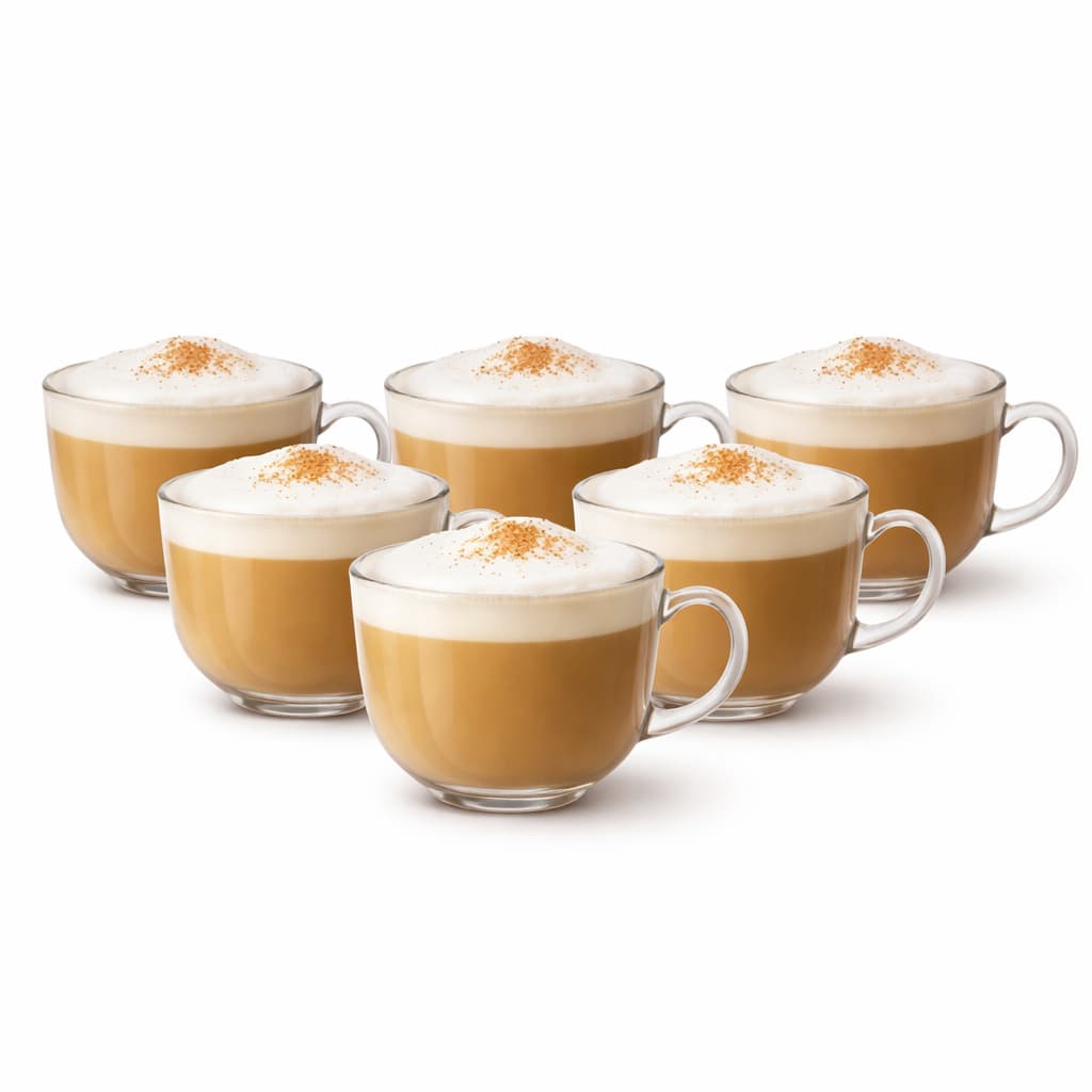 Kit Xícaras 6 Peças Café Chá Água Jogo Conjunto Xicaras Caneca De Vidro 470ml