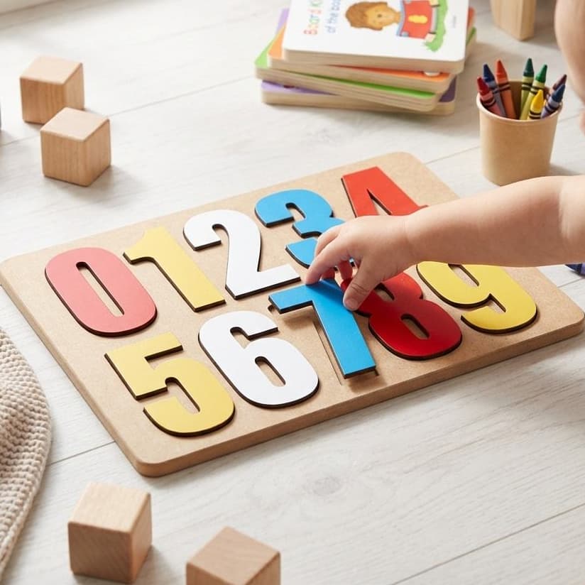 Brinquedo Educativo Números em Madeira 0 a 9 Aprendizado Infantil Divertido
