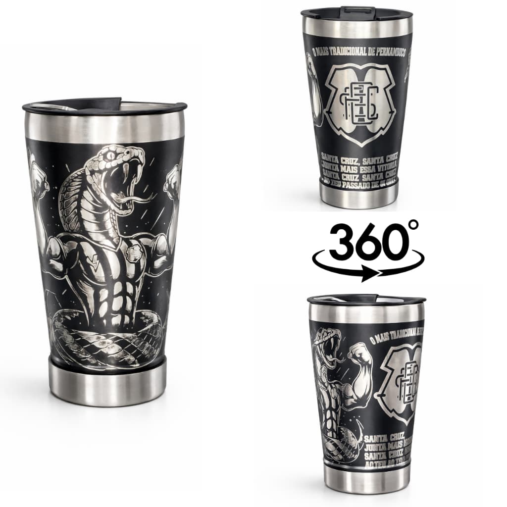 Copo Térmico Personalização em 360 Graus Santa Cruz 473 ML Personalizado Time