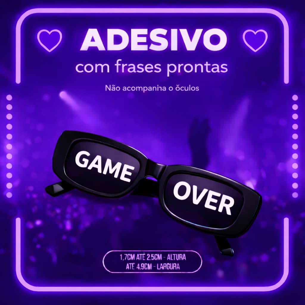 Kit Adesivos Frases Prontas para Óculos de Festa Óculos de Formatura Óculos de Casamento
