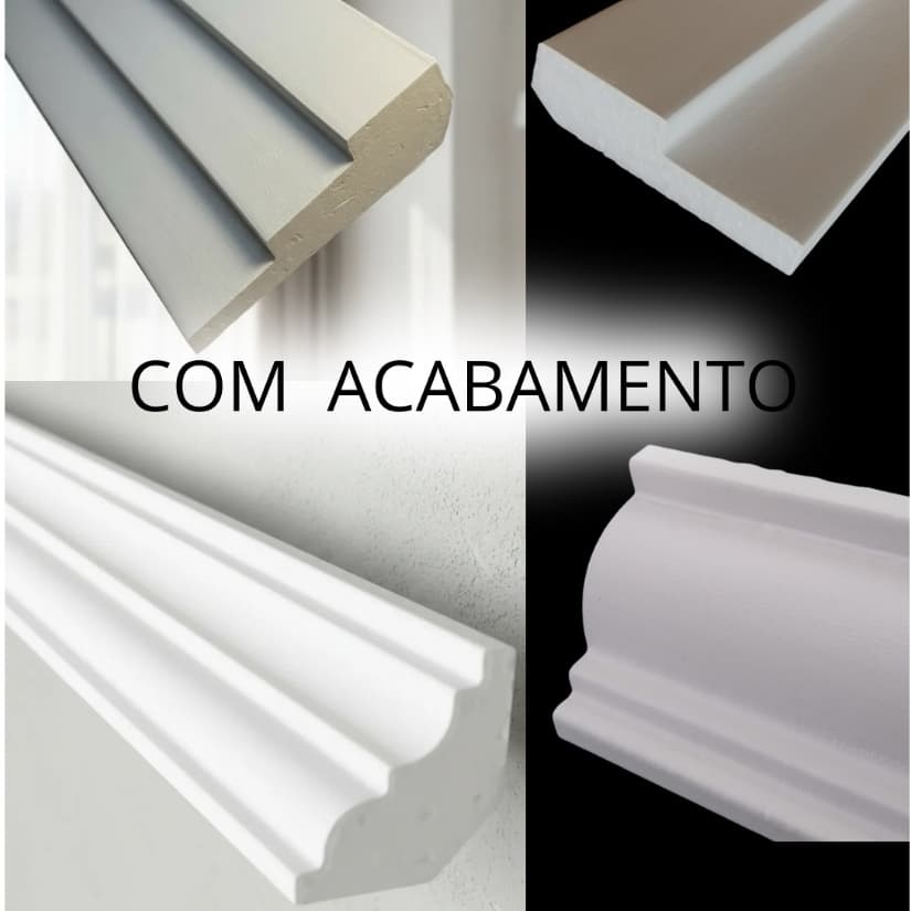 Moldura Roda teto Isopor com Acabamento - RodaTeto Sanca envio imediato