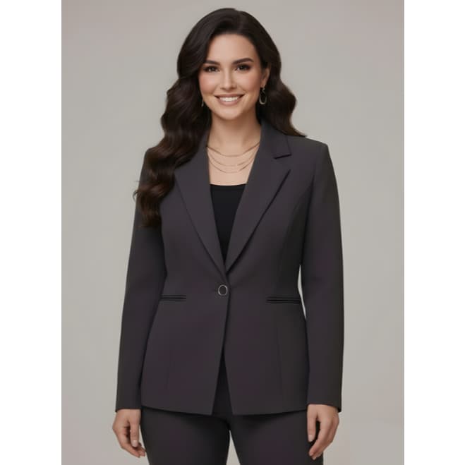 Blazer Alfaiataria Feminino Forrado Encorpado Premium Com Bolso Luxo
