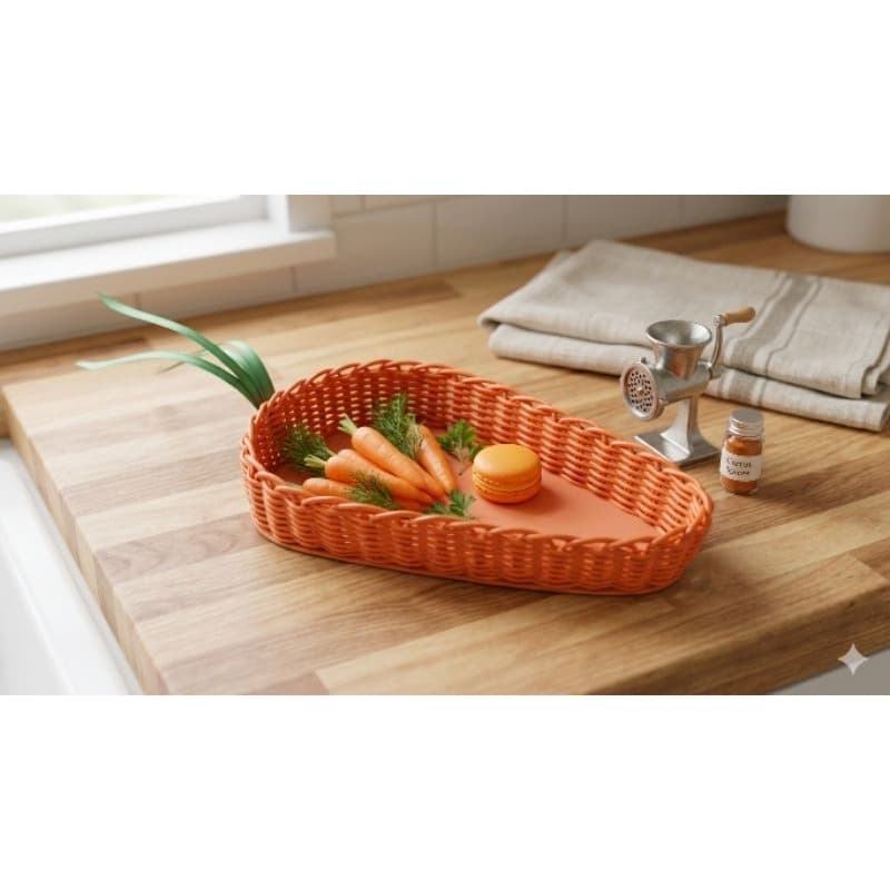 Cesta Bandeja para presentes  Páscoa formato cenoura