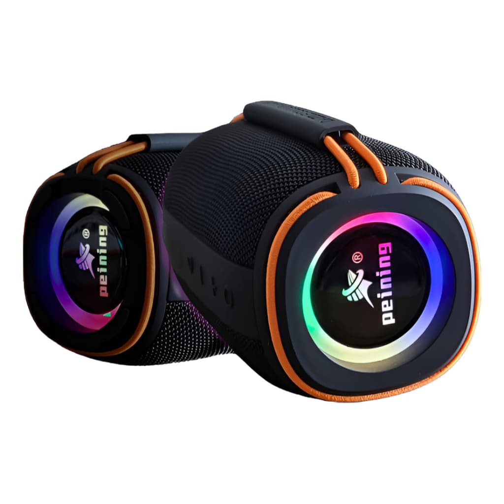 Caixa de Som LED RGB Bluetooth Portátil TWS 10W peining pei-232 Alto-falantes duplos à prova